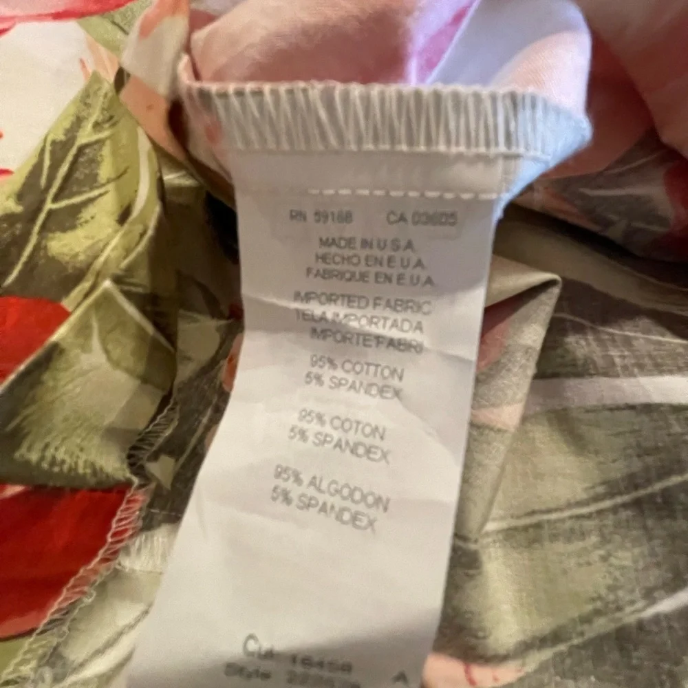 Karen Kane Cotton Bold Tropical Floral Print Sundress 8 FREE SHIP - Picture 5 of 5